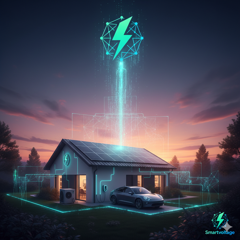 Digital vernetztes Einfamilienhaus mit Photovoltaik, Speicher und Wallbox